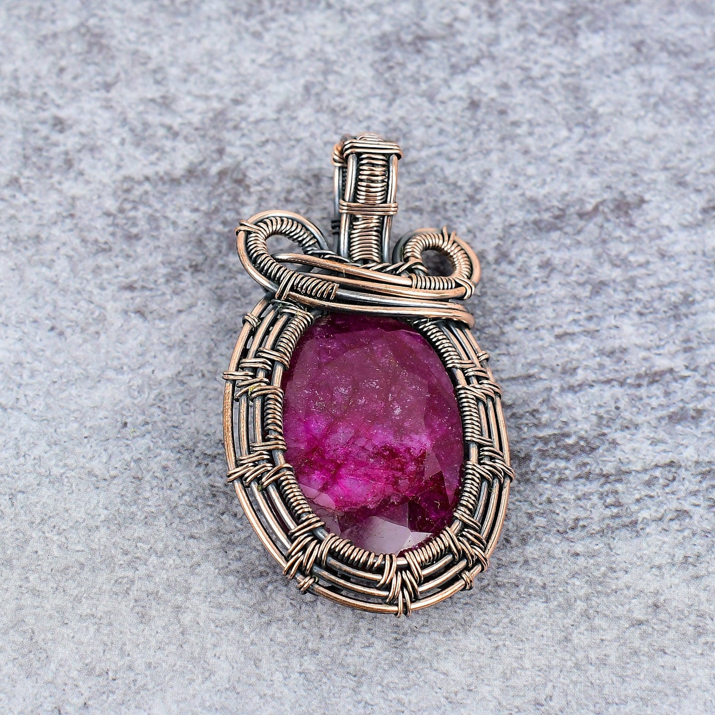 Kashmir Red Ruby Gemstone Pendant