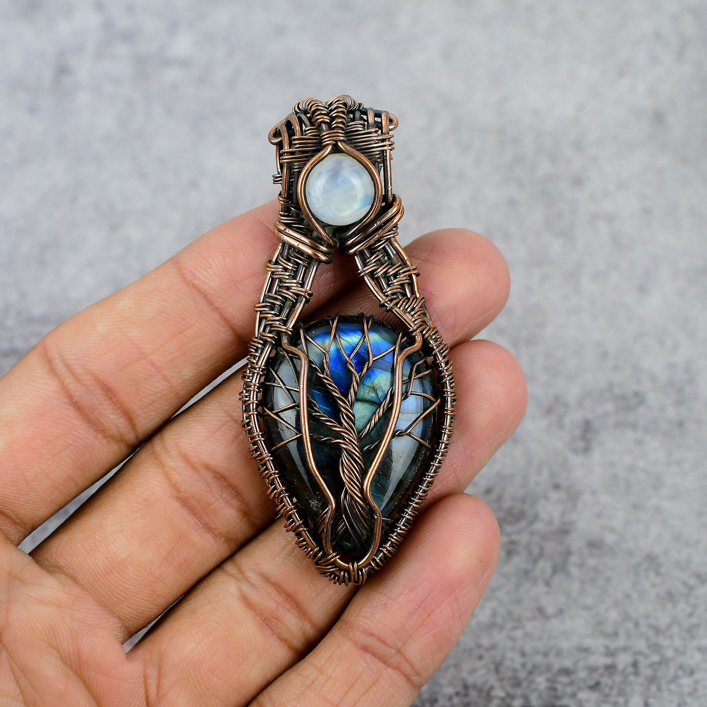 Rainbow Labradorite Gemstone Pendant