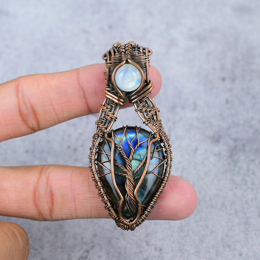 Rainbow Labradorite Gemstone Pendant
