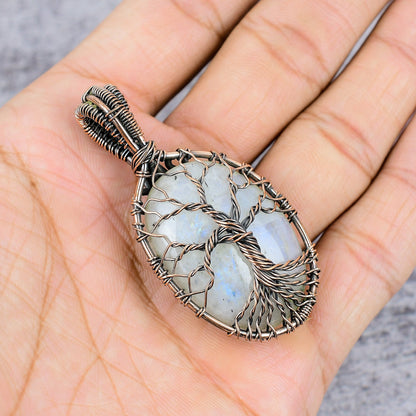 Copper Moonstone Gemstone Pendant