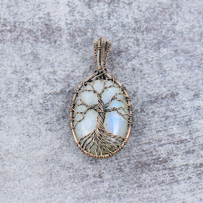 White Moonstone Gemstone Pendant