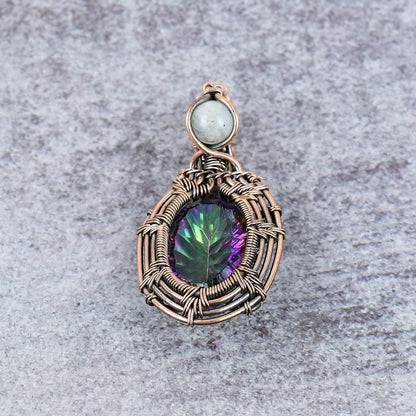 Rainbow Mystic Topaz Gemstone Pendant