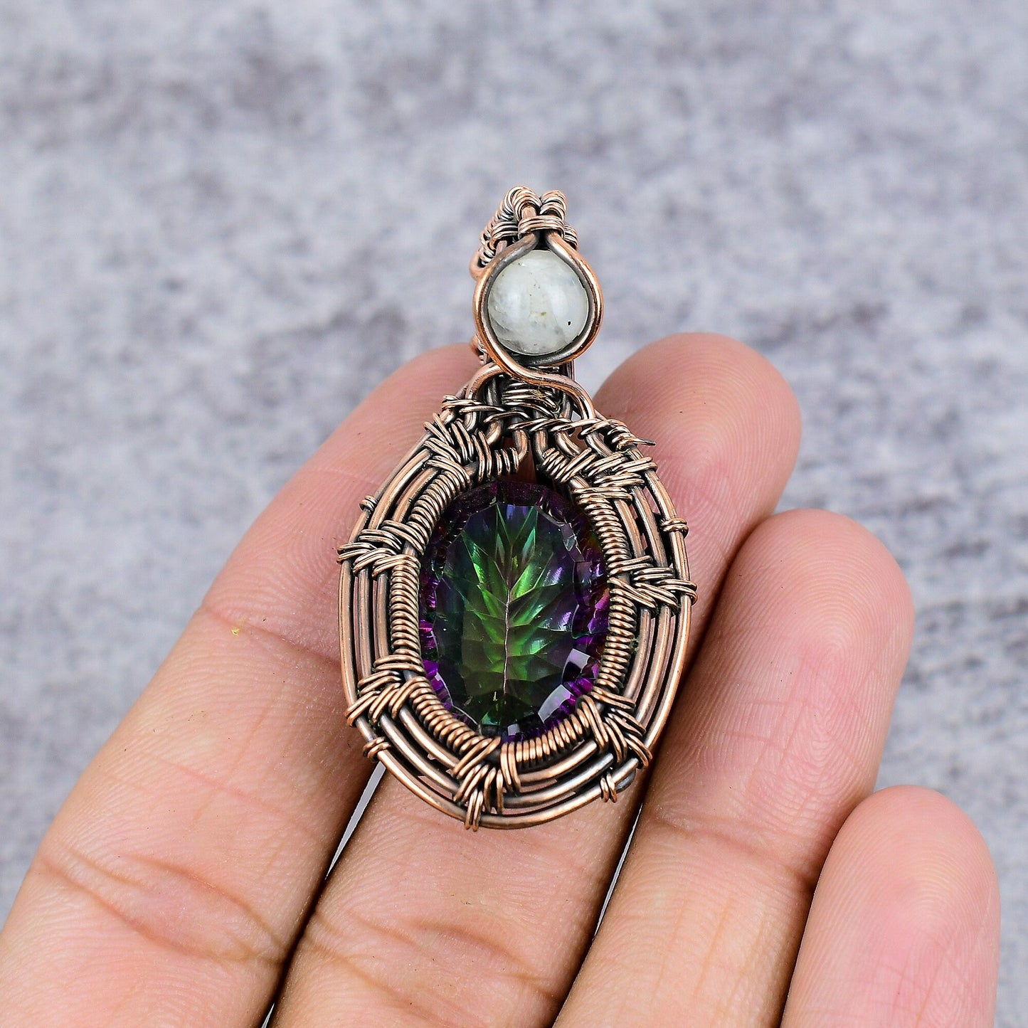 Rainbow Mystic Topaz Gemstone Pendant