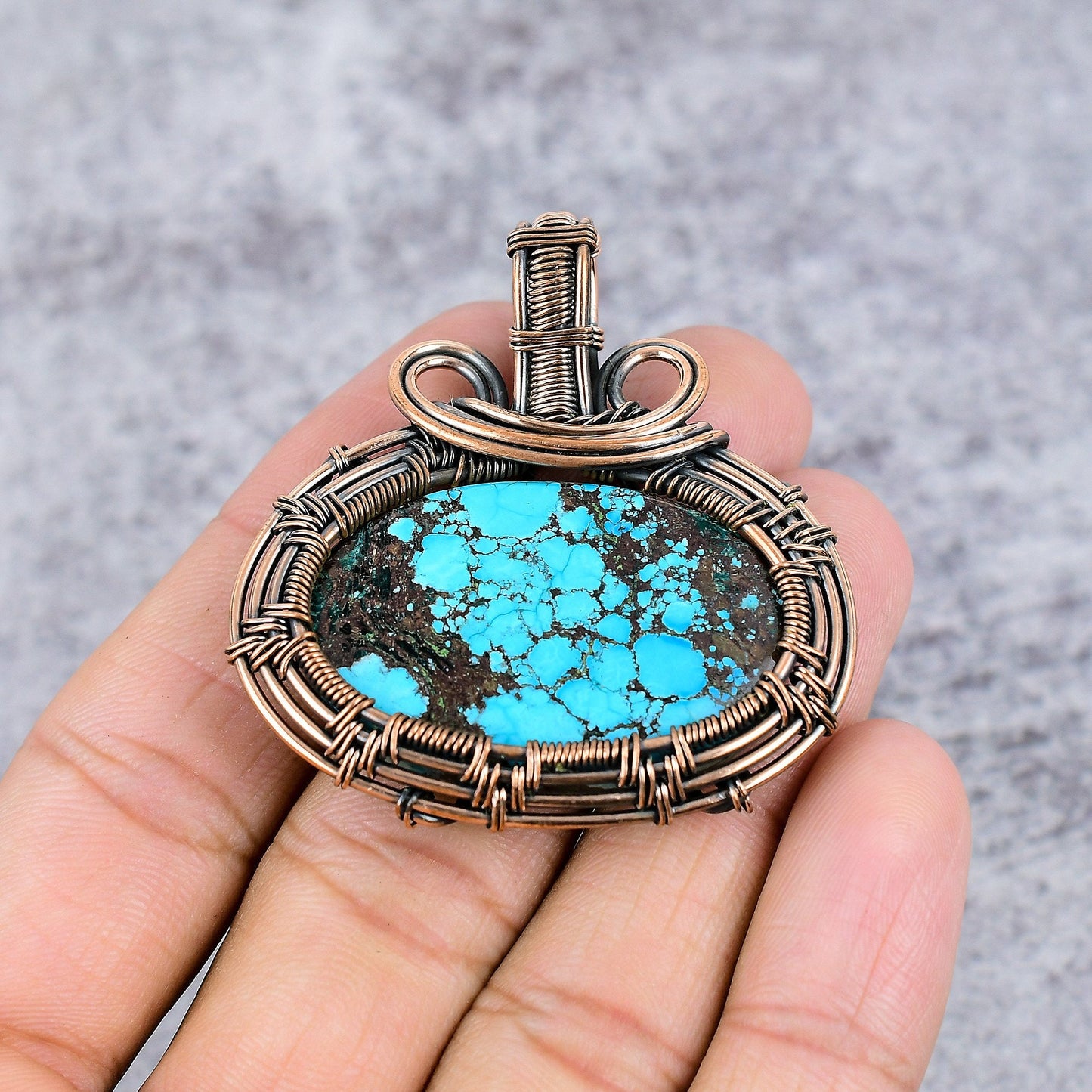 Blue Turquoise Gemstone Pendant