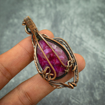 Kashmir Red Ruby Gemstone Pendant