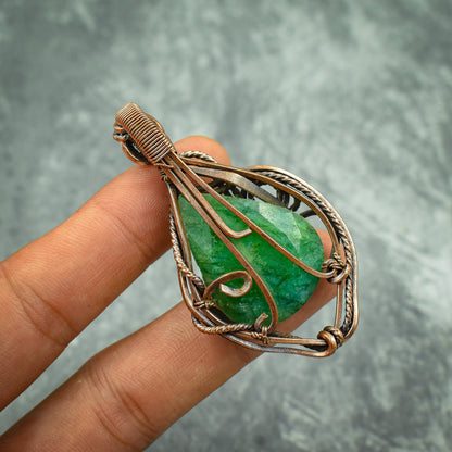 Green Emerald Gemstone Pendant