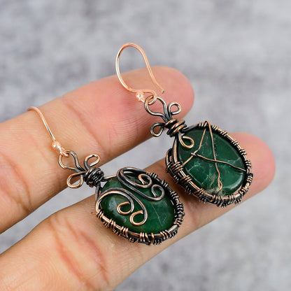 Emerald Green Gemstone Earrings