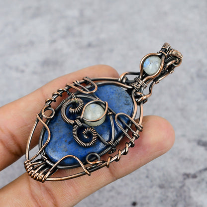 Blue Dumortierite Gemstone Pendant