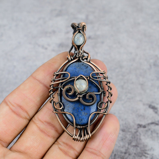 Blue Dumortierite Gemstone Pendant