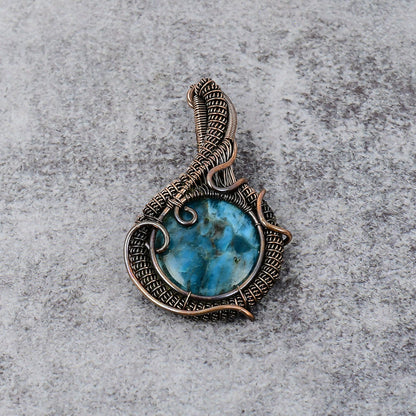 Neon Blue Apatite Gemstone Pendant