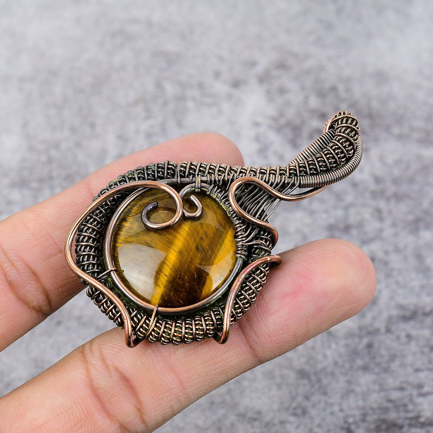 Brown Tiger Eye Gemstone Pendant