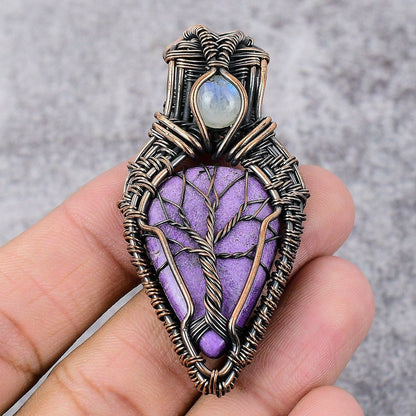 Purple Purpurite Gemstone Pendant