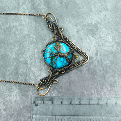Blue Turquoise Gemstone Necklace