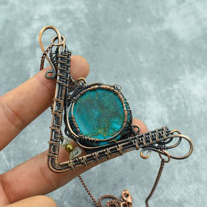 Blue Turquoise Gemstone Necklace