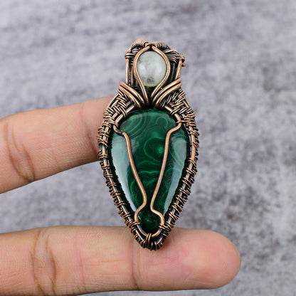 Green Malachite Gemstone Pendant