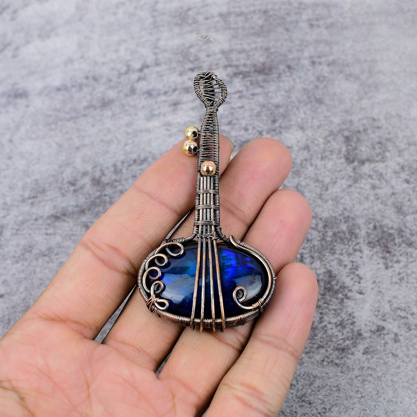 Blue Labradorite Gemstone Pendant