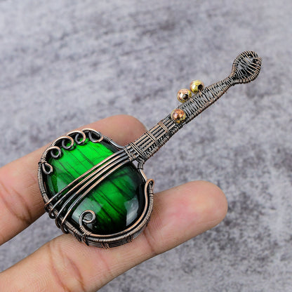 Green Labradorite Gemstone Pendant