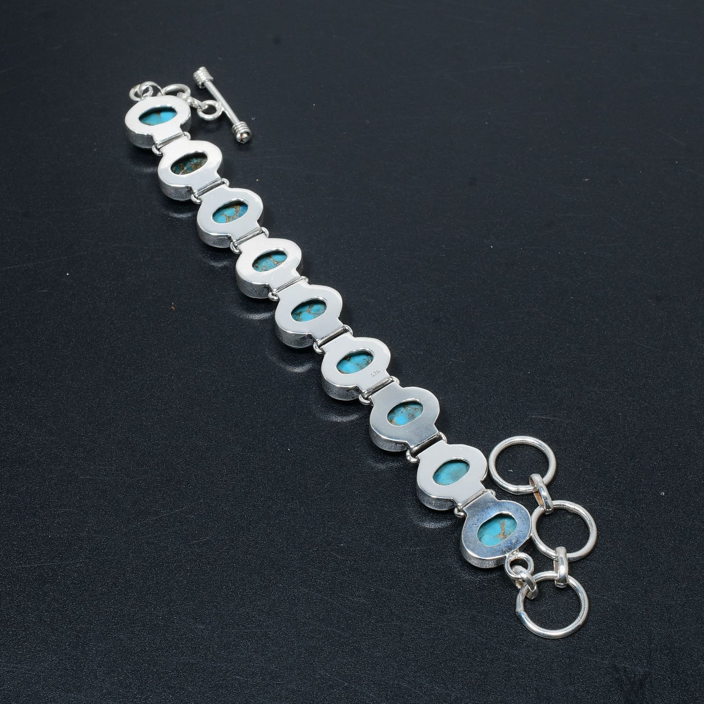 Blue Turquoise Gemstone Bracelet
