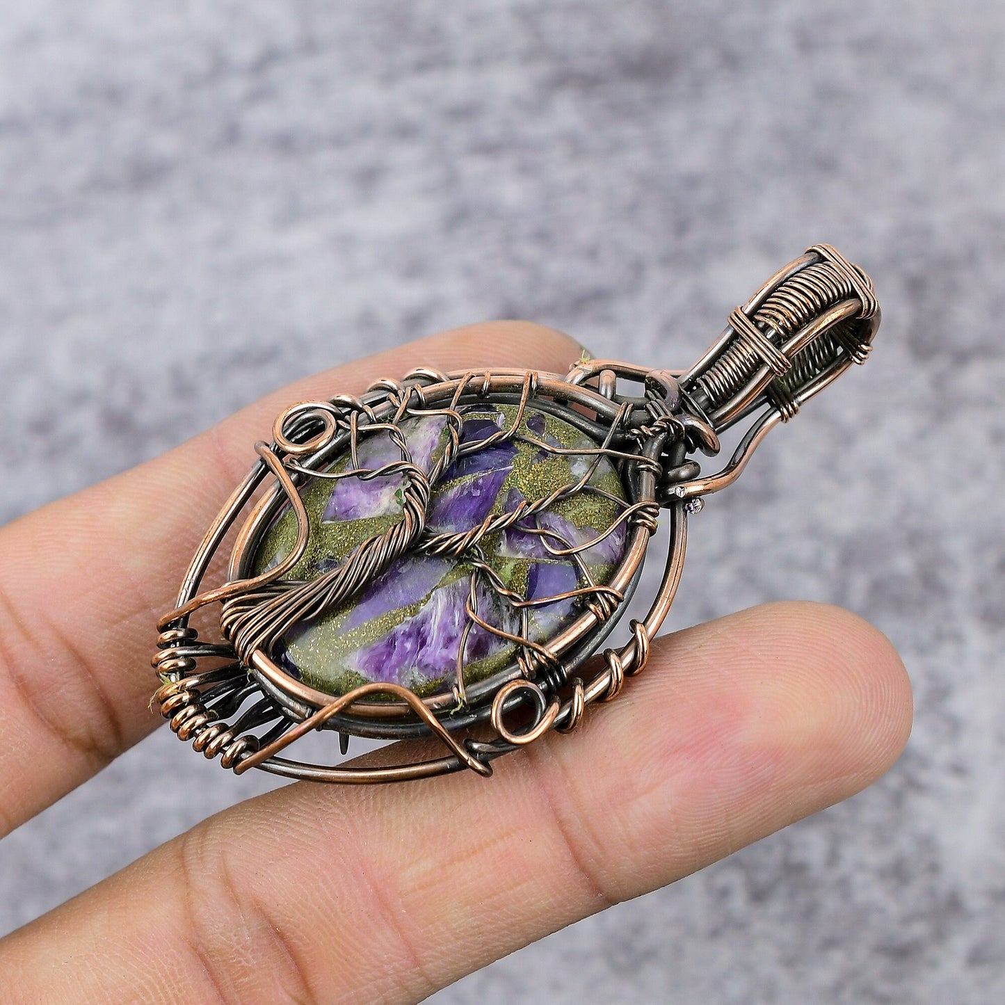 Purple Charoite Gemstone Pendant