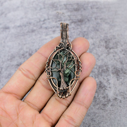 Green Seraphinite Gemstone Pendant