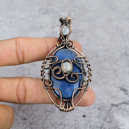 Blue Dumortierite Gemstone Pendant