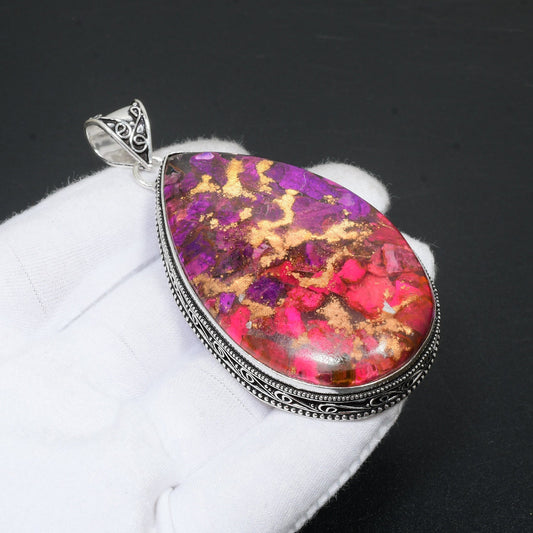 Copper Spiny Oyster Gemstone Pendant