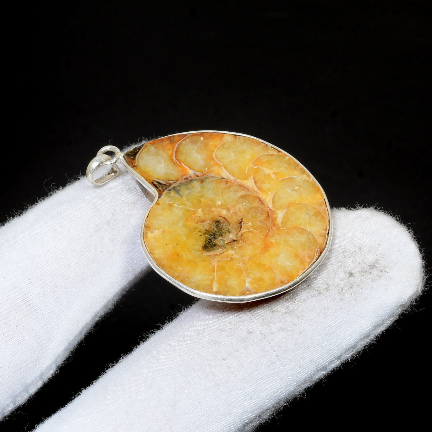 Brown Ammonite Gemstone Pendant