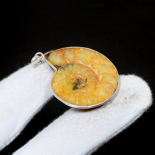 Brown Ammonite Gemstone Pendant