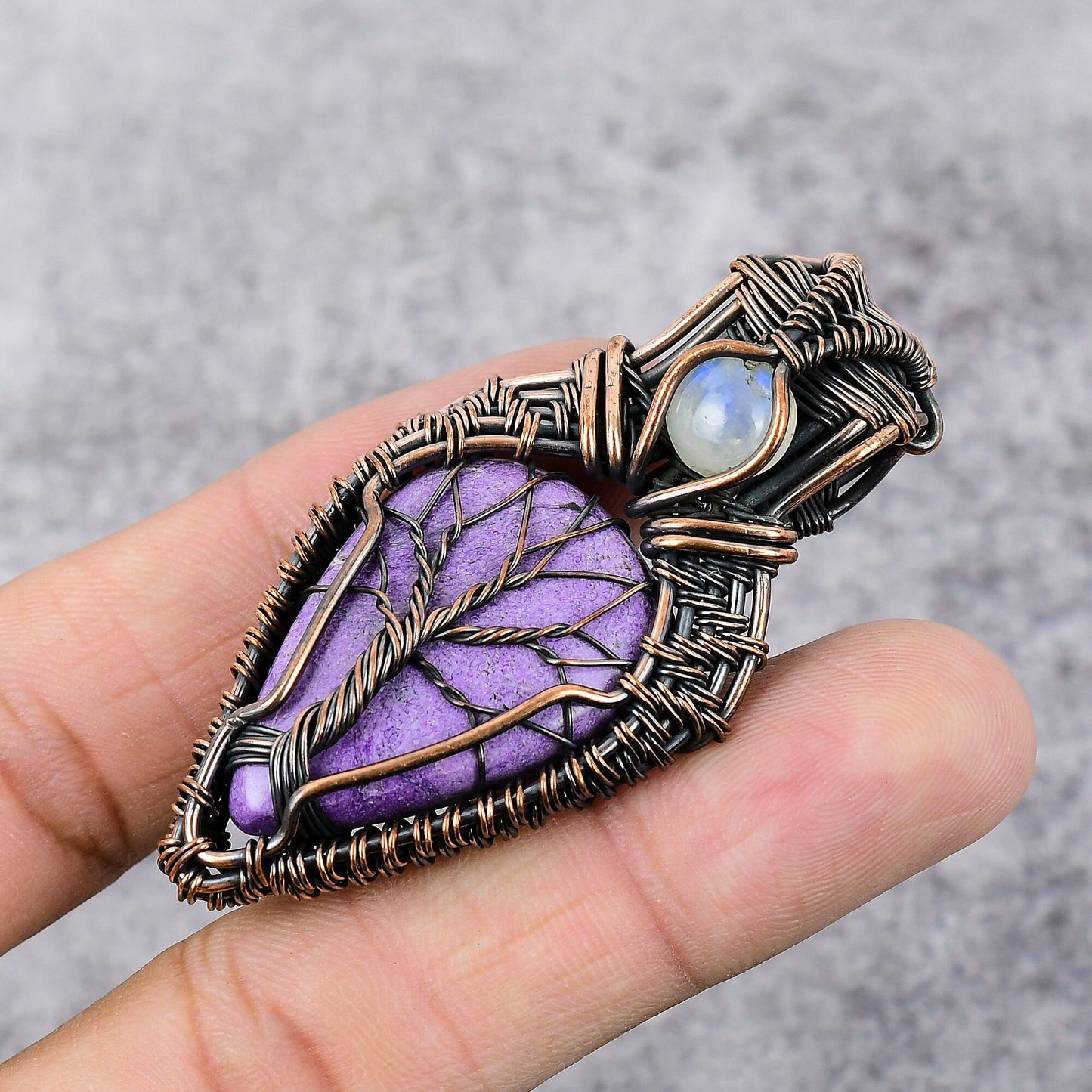 Purple Purpurite Gemstone Pendant