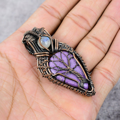 Purple Purpurite Gemstone Pendant