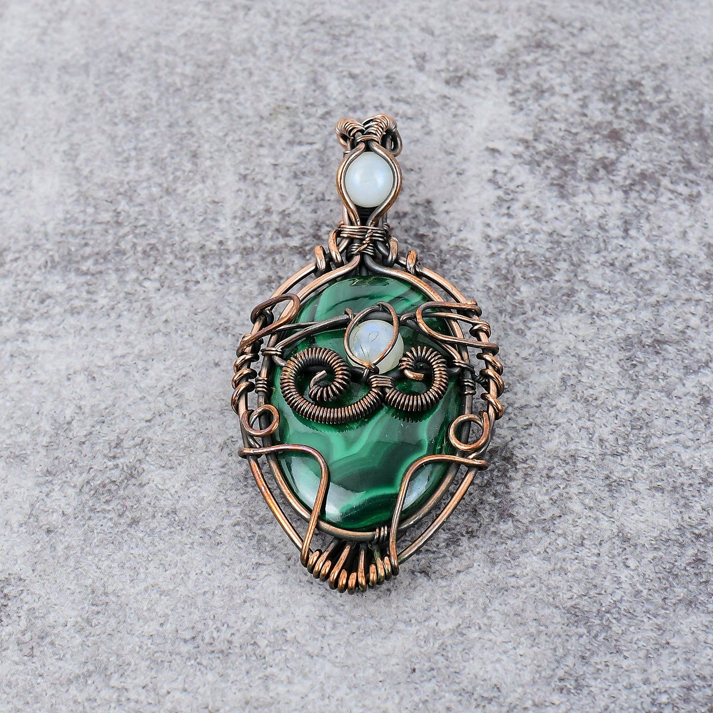 Green Malachite Gemstone Pendant