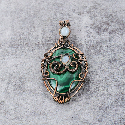 Green Malachite Gemstone Pendant