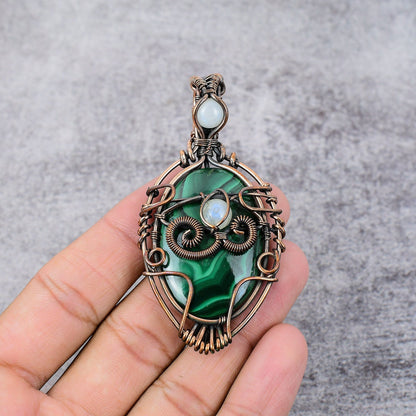 Green Malachite Gemstone Pendant