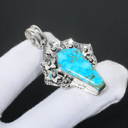 Turquoise Coffin Gemstone Pendant