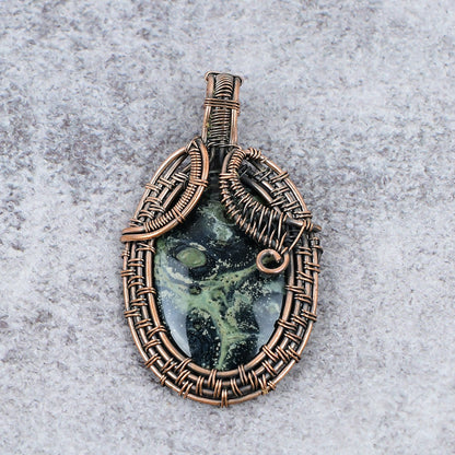 Green Kambaba Jasper Gemstone Pendant