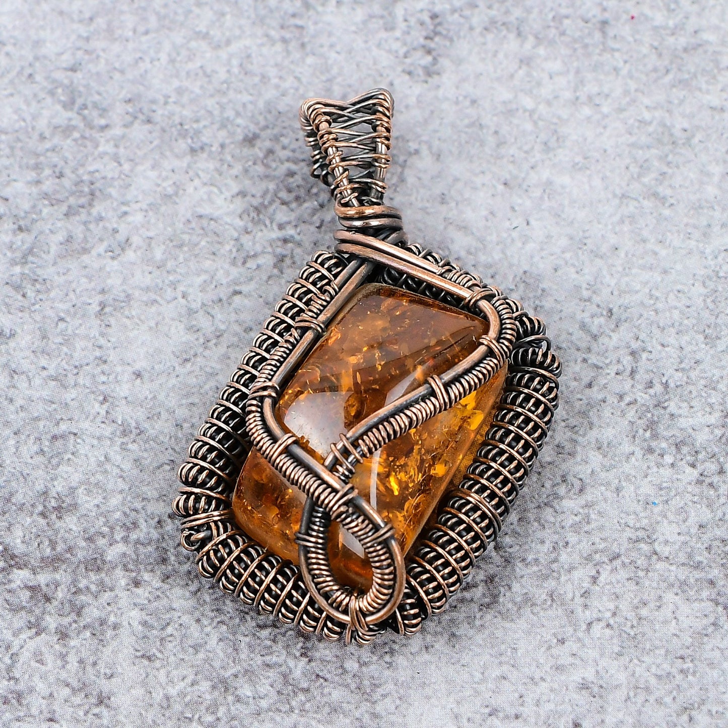 Golden Baltic Amber Gemstone Pendant