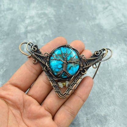 Blue Turquoise Gemstone Necklace