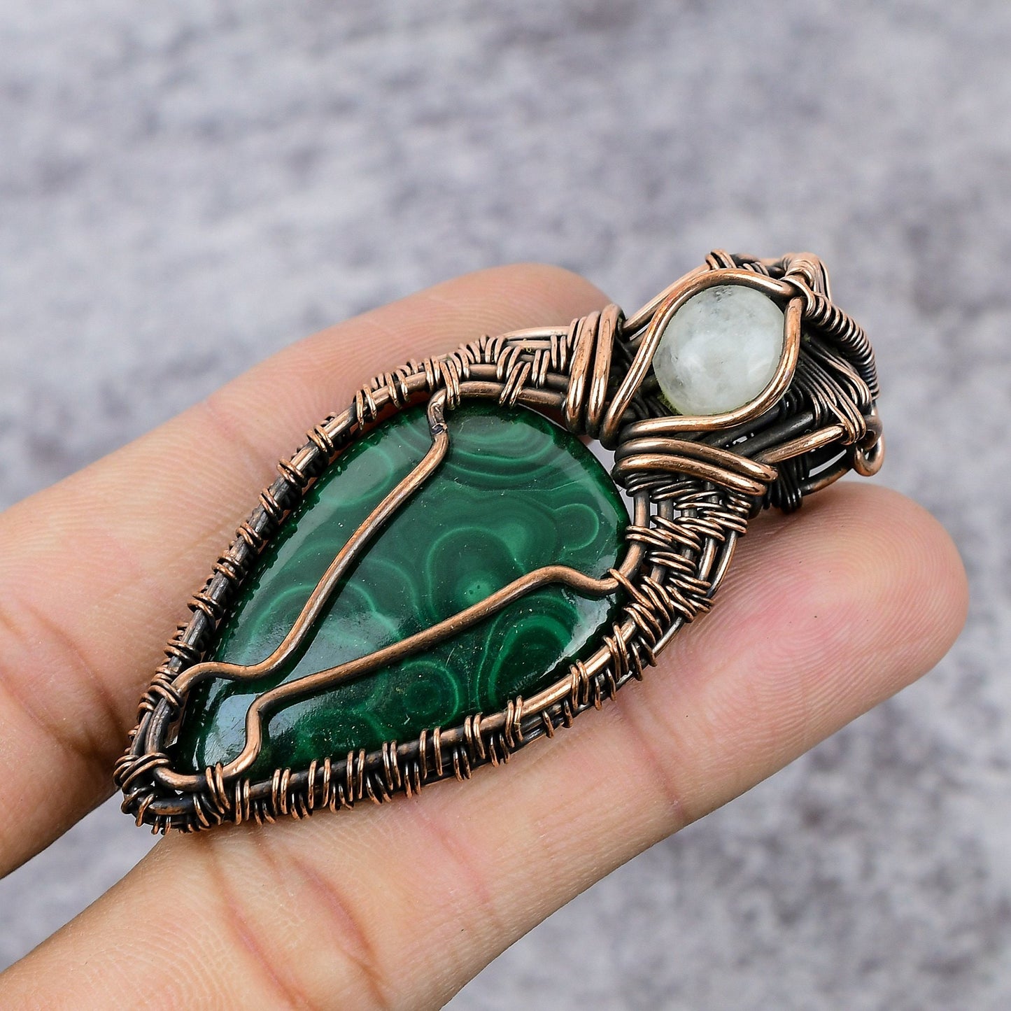 Green Malachite Gemstone Pendant