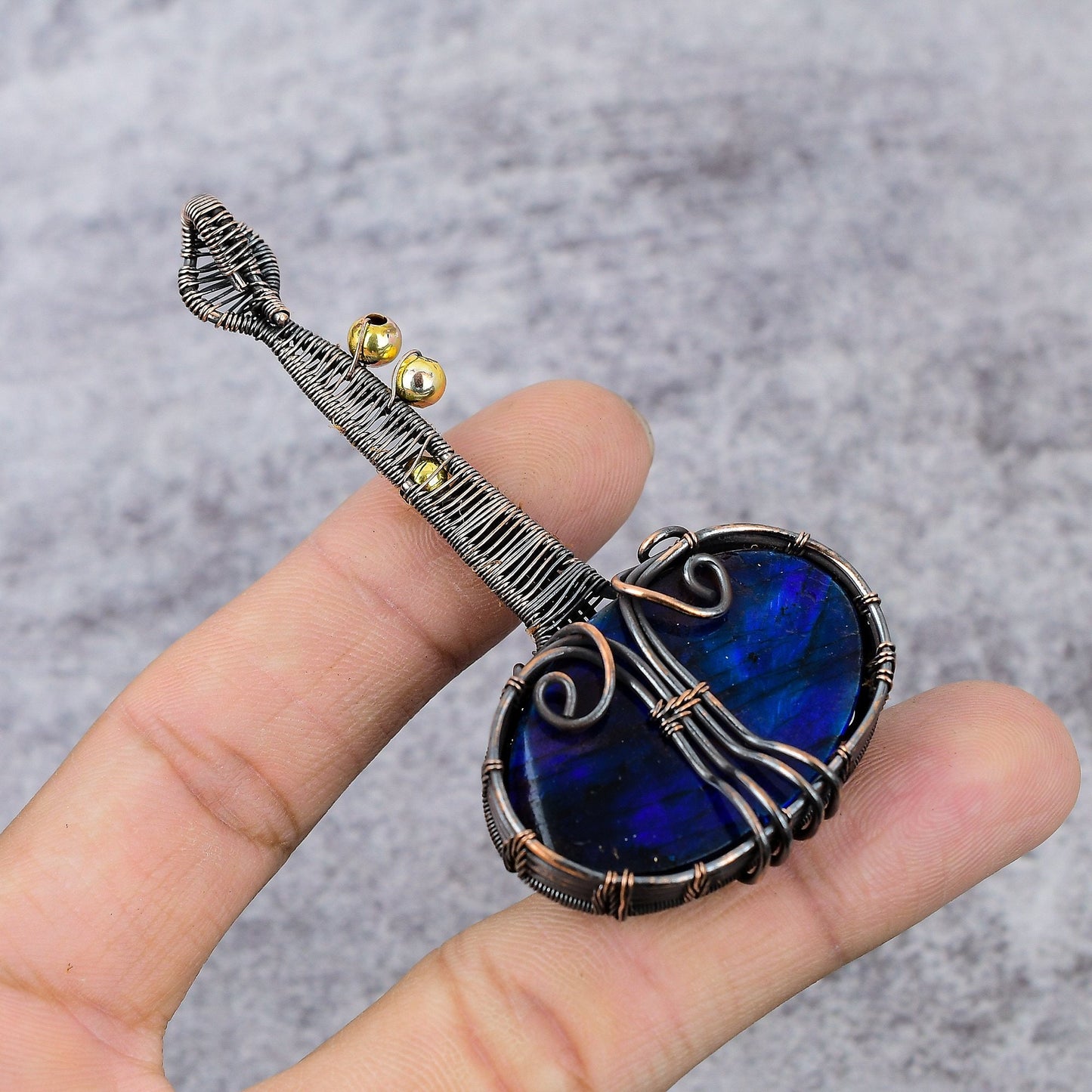 Blue Labradorite Gemstone Pendant