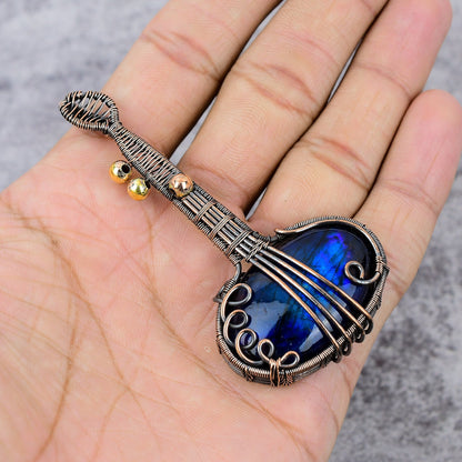 Blue Labradorite Gemstone Pendant