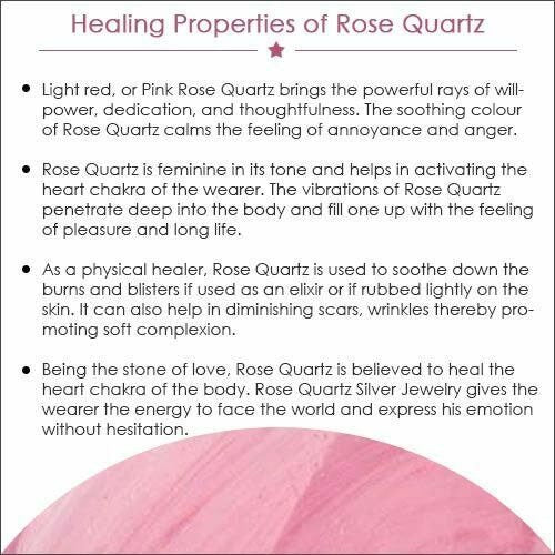 Pink Rose Quartz Heart Pendant