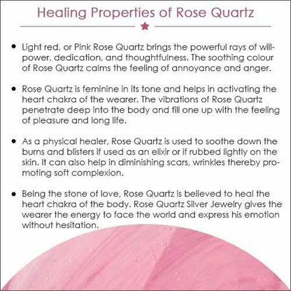 Pink Rose Quartz Heart Pendant