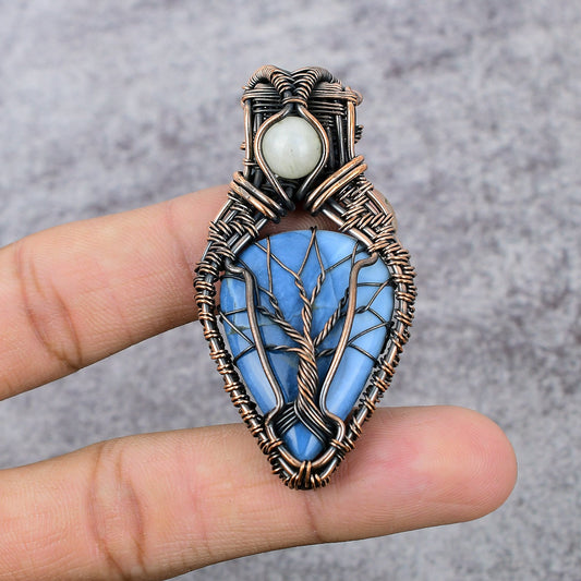 Blue Opal Gemstone Pendant