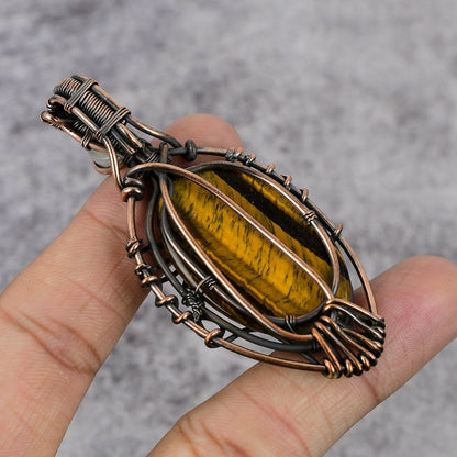 Brown Tiger Eye Gemstone Pendant