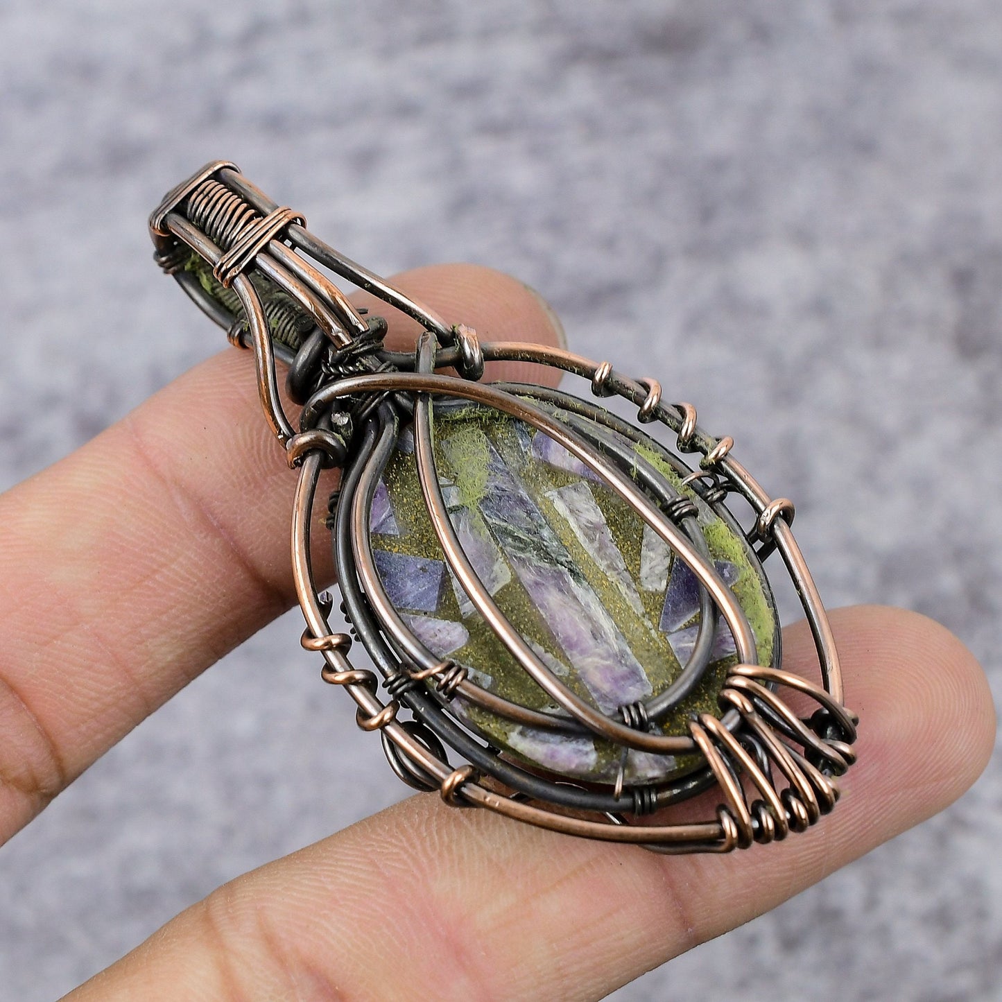 Purple Charoite Gemstone Pendant