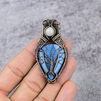 Blue Opal Gemstone Pendant