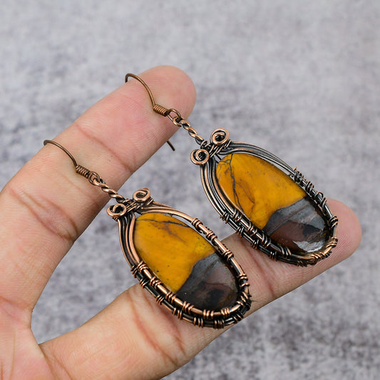Multicolor Mookaite Gemstone Earrings