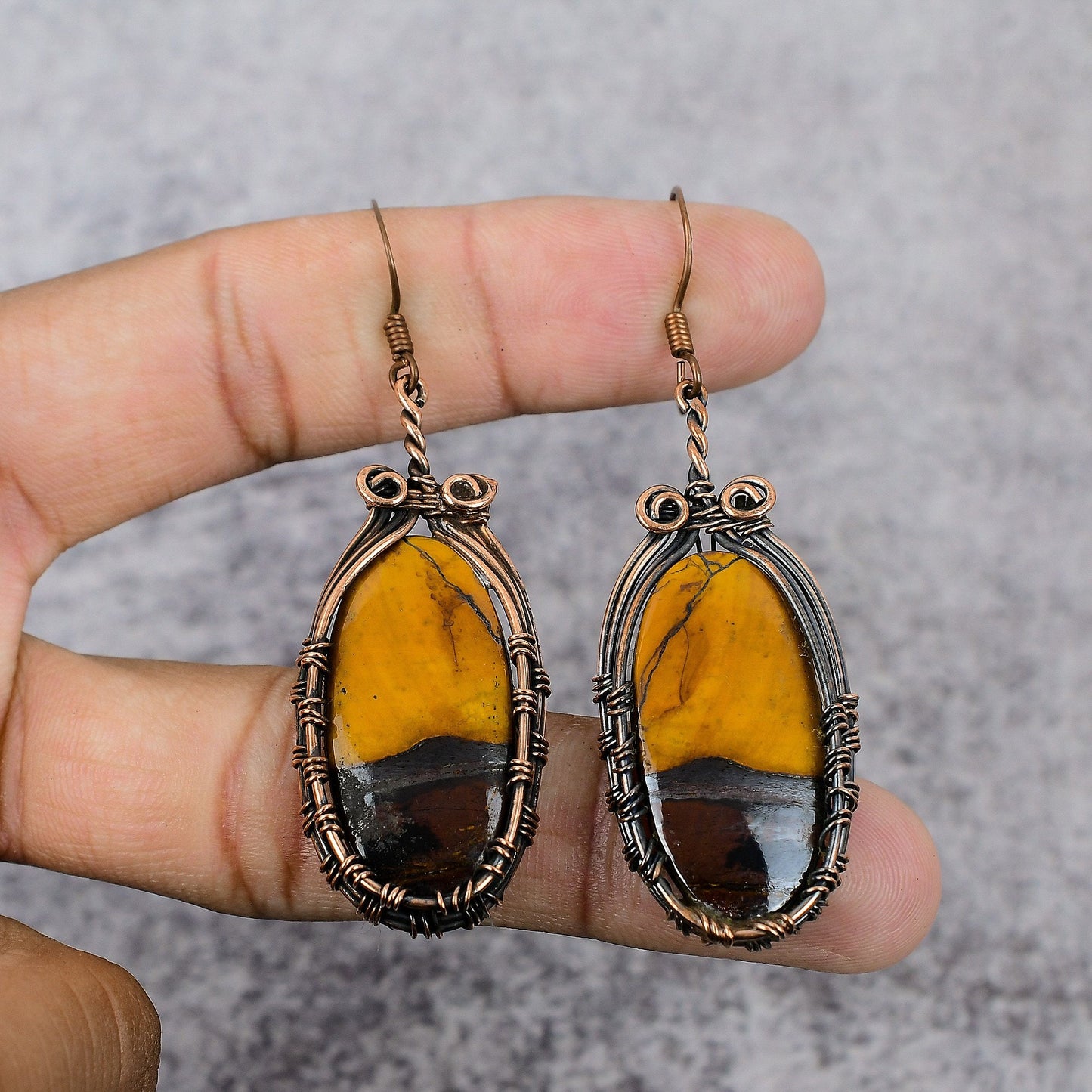 Multicolor Mookaite Gemstone Earrings