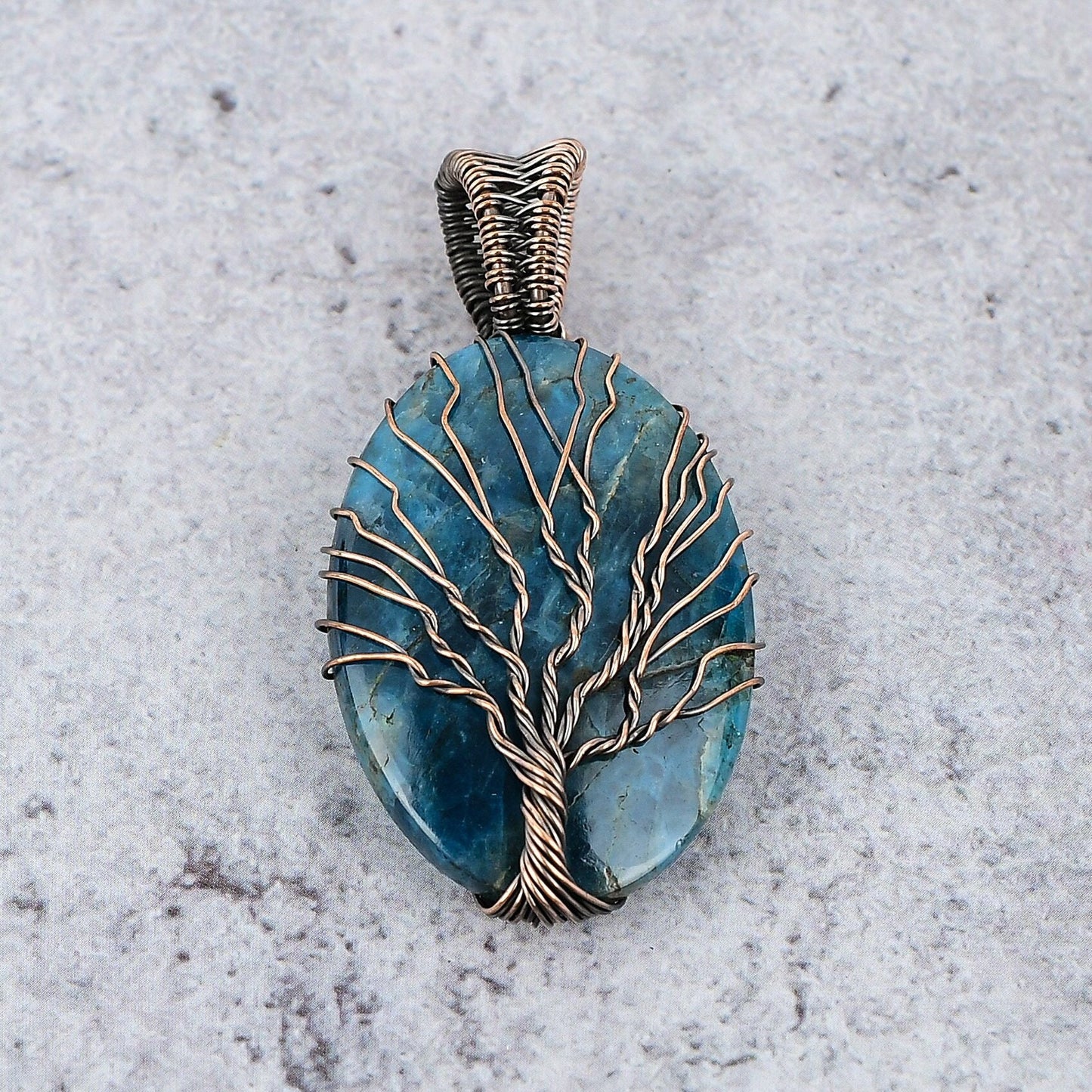 Neon Blue Apatite Gemstone Pendant