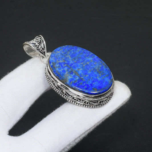 Blue Lapis Lazuli Sterling Silver Pendant